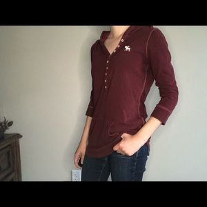 Abercrombie and fitch Henley 3/4th sleeve top